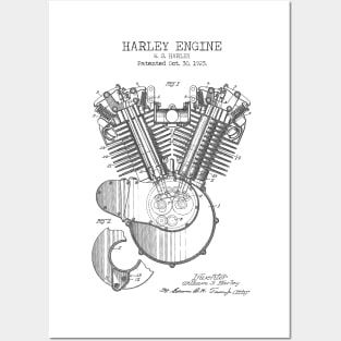 HARLEY ENGINE Posters and Art